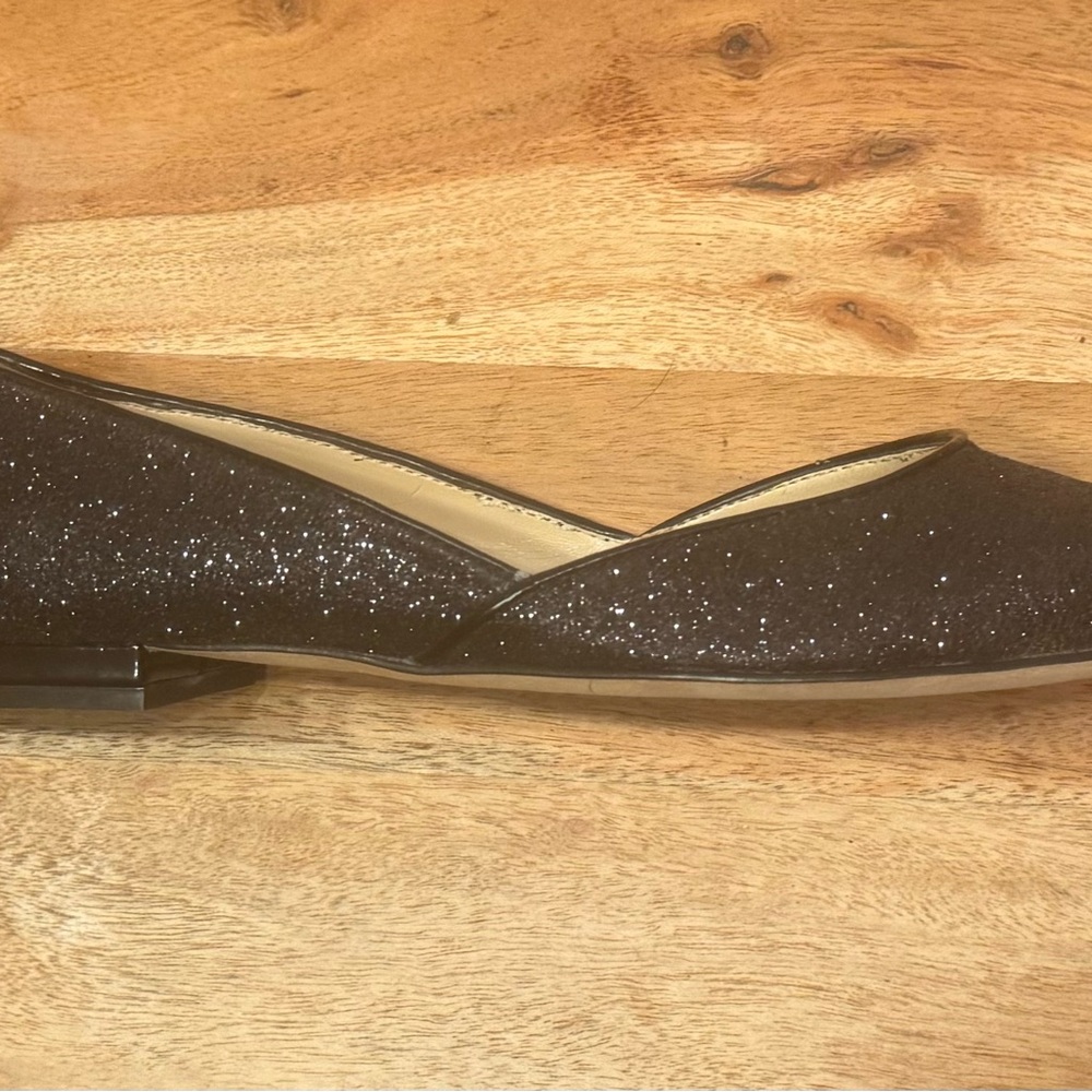 New Talbots Black Sparkle Flats Size 7.5 - Picture 2 of 8